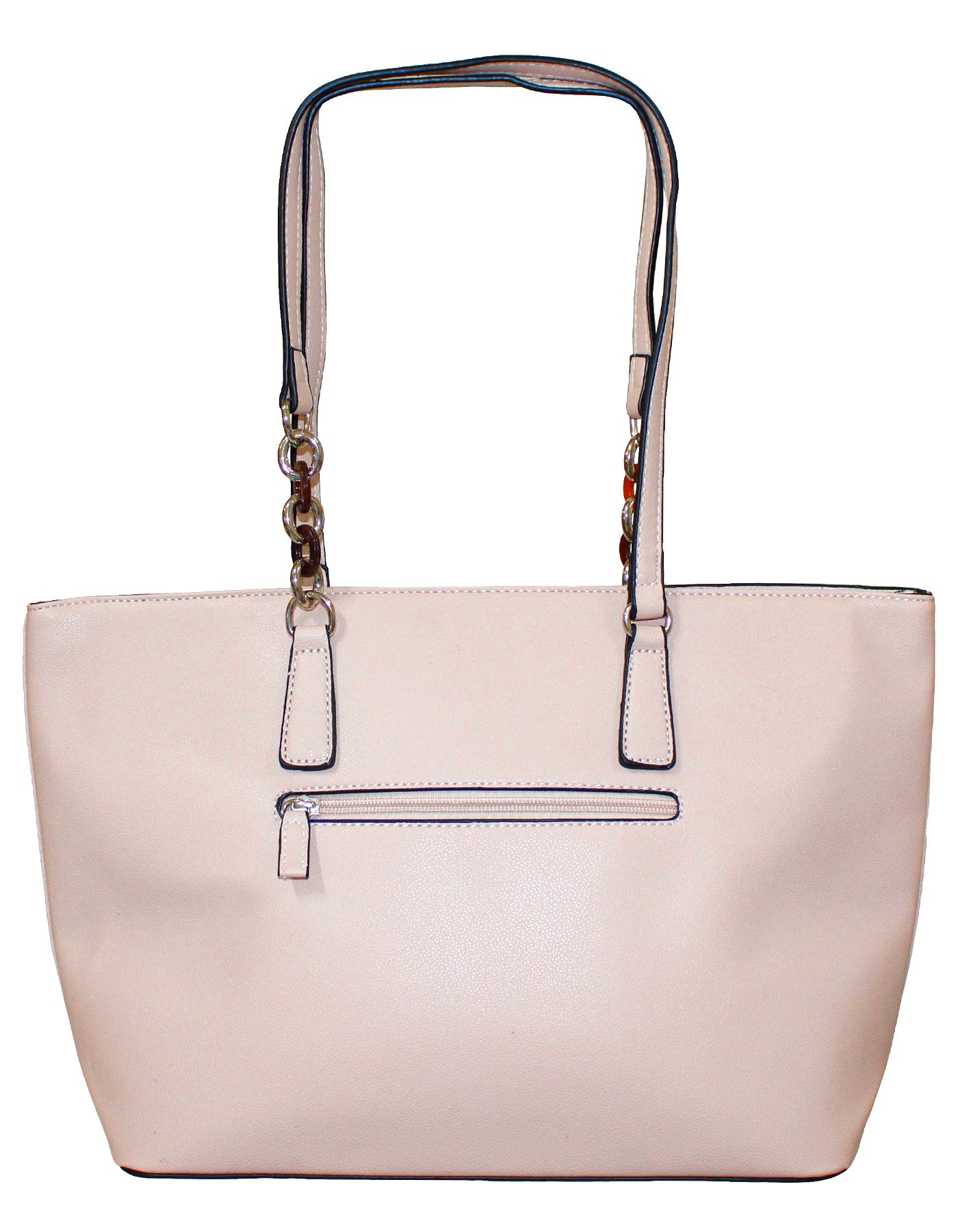Fino G9111 Faux Leather Ladies Handbag with Chain-Link Straps