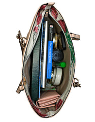 Fino G9111 Faux Leather Ladies Handbag with Chain-Link Straps