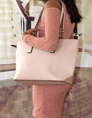 Fino G9111 Faux Leather Ladies Handbag with Chain-Link Straps