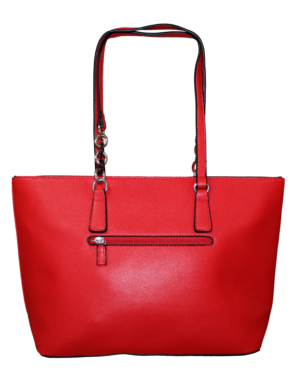 Fino G9111 Faux Leather Ladies Handbag with Chain-Link Straps