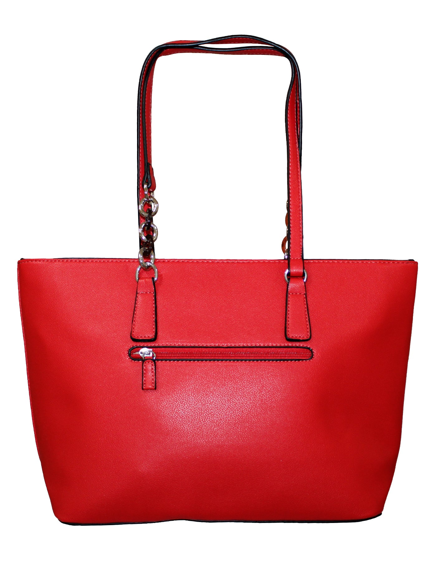 Fino G9111 Faux Leather Ladies Handbag with Chain-Link Straps