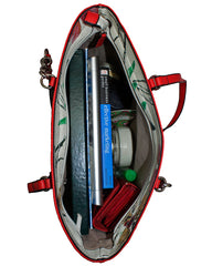 Fino G9111 Faux Leather Ladies Handbag with Chain-Link Straps