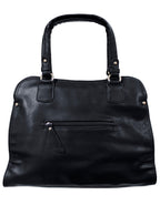 GIO-A377 Faux Leather Handbag with Gold Charm and Zipper Detailing