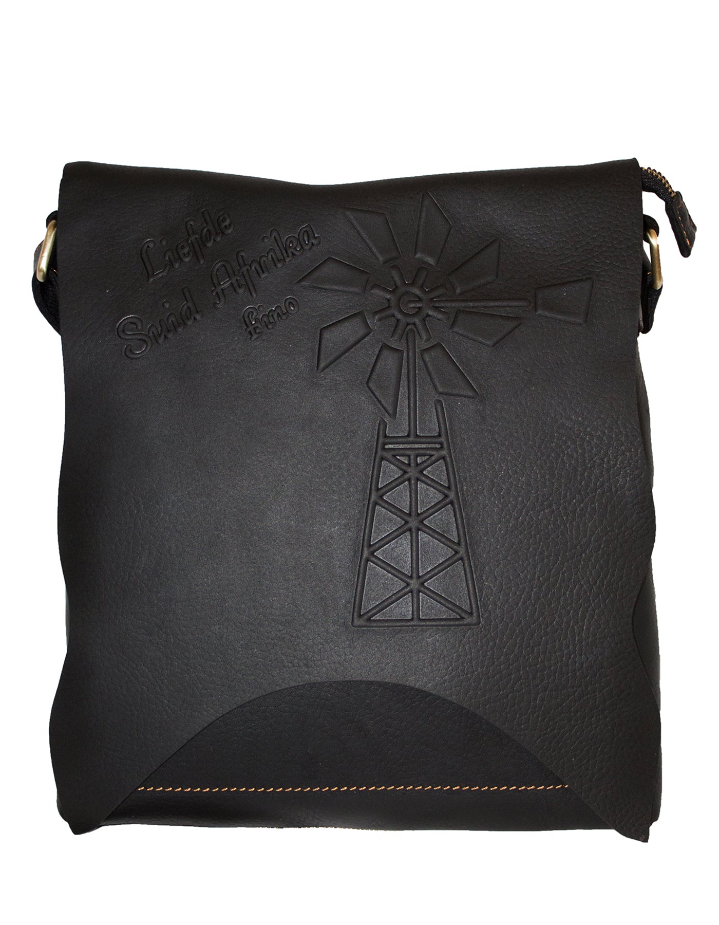 Deluxell GSX-101 Unisex Full Grain Genuine Leather Windmill Sling Bag