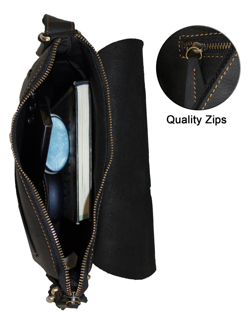 Deluxell GSX-101 Unisex Full Grain Genuine Leather Windmill Sling Bag