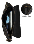 Deluxell GSX-101 Unisex Full Grain Genuine Leather Windmill Sling Bag