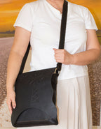 Deluxell GSX-101 Unisex Full Grain Genuine Leather Windmill Sling Bag