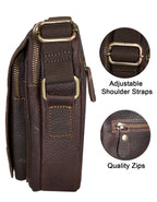 Deluxell GSX-102 Unisex Full Grain Genuine Leather Sling/ Crossbody Bag