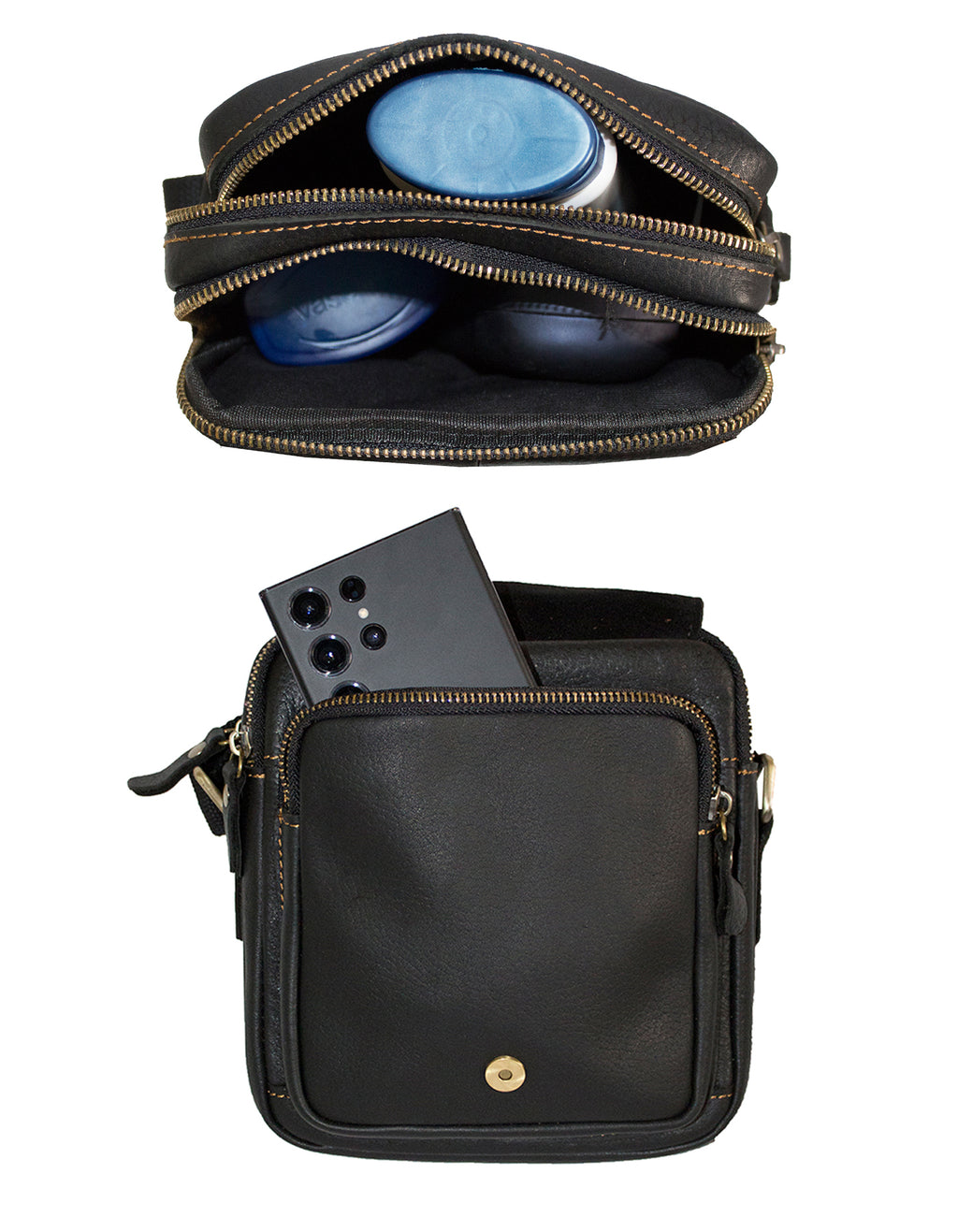 Deluxell GSX-102 Unisex Full Grain Genuine Leather Sling/ Crossbody Bag