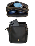 Deluxell GSX-102 Unisex Full Grain Genuine Leather Sling/ Crossbody Bag