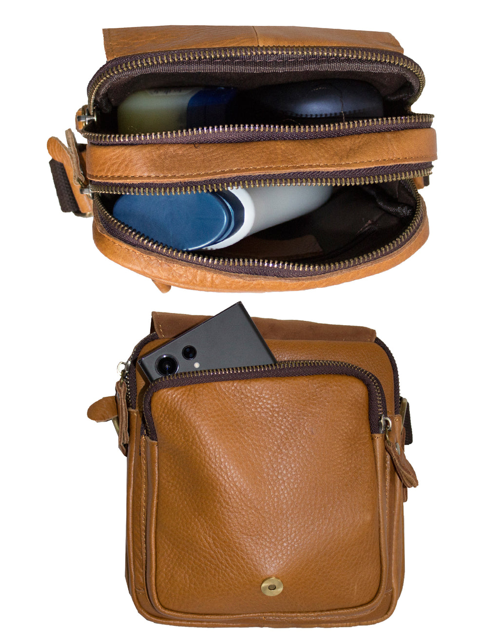 Deluxell GSX-102 Unisex Full Grain Genuine Leather Sling/ Crossbody Bag