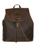 Deluxell GSX-107 Unisex Full Grain Genuine Leather Drawstring Backpack