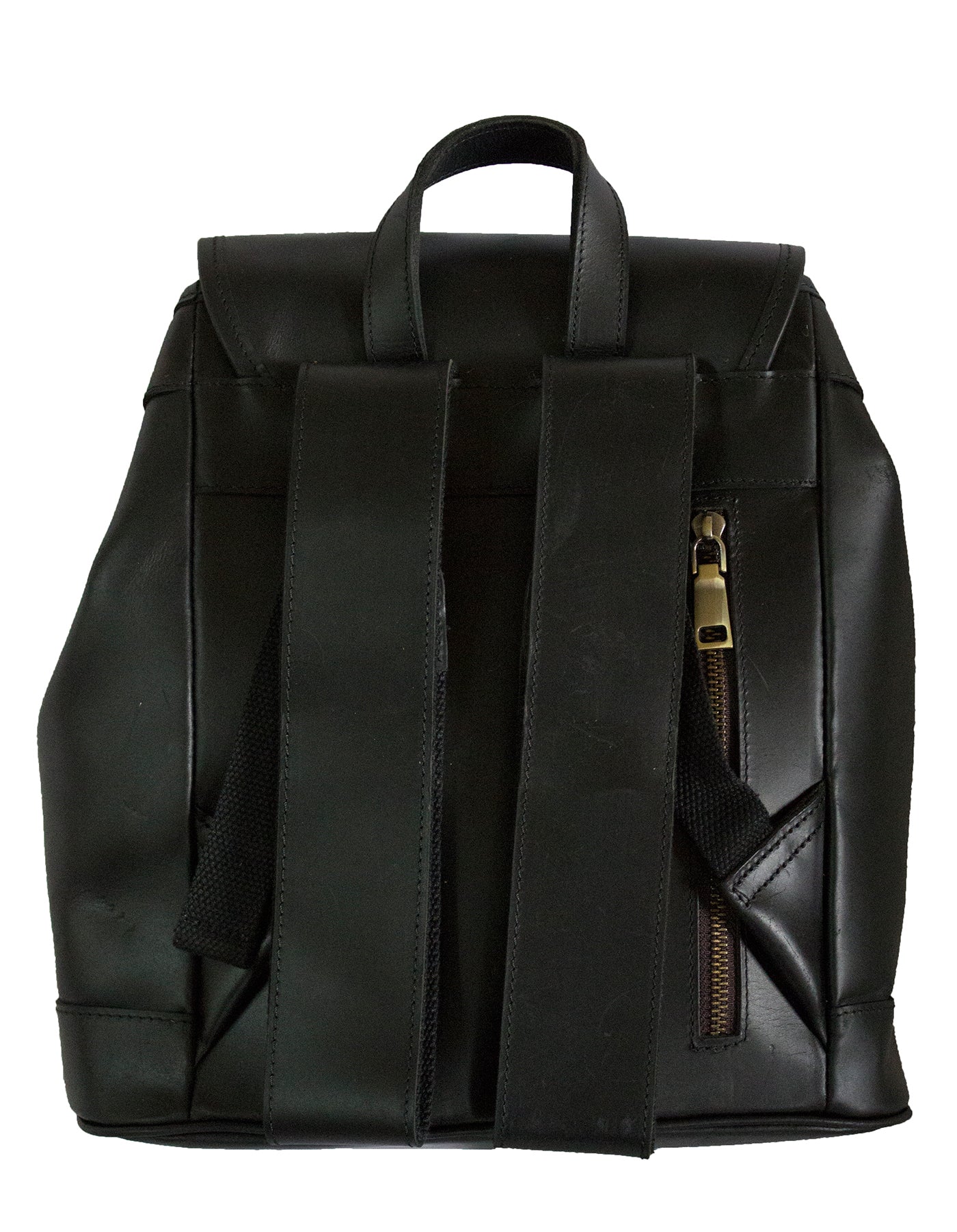 Deluxell GSX-107 Unisex Full Grain Genuine Leather Drawstring Backpack