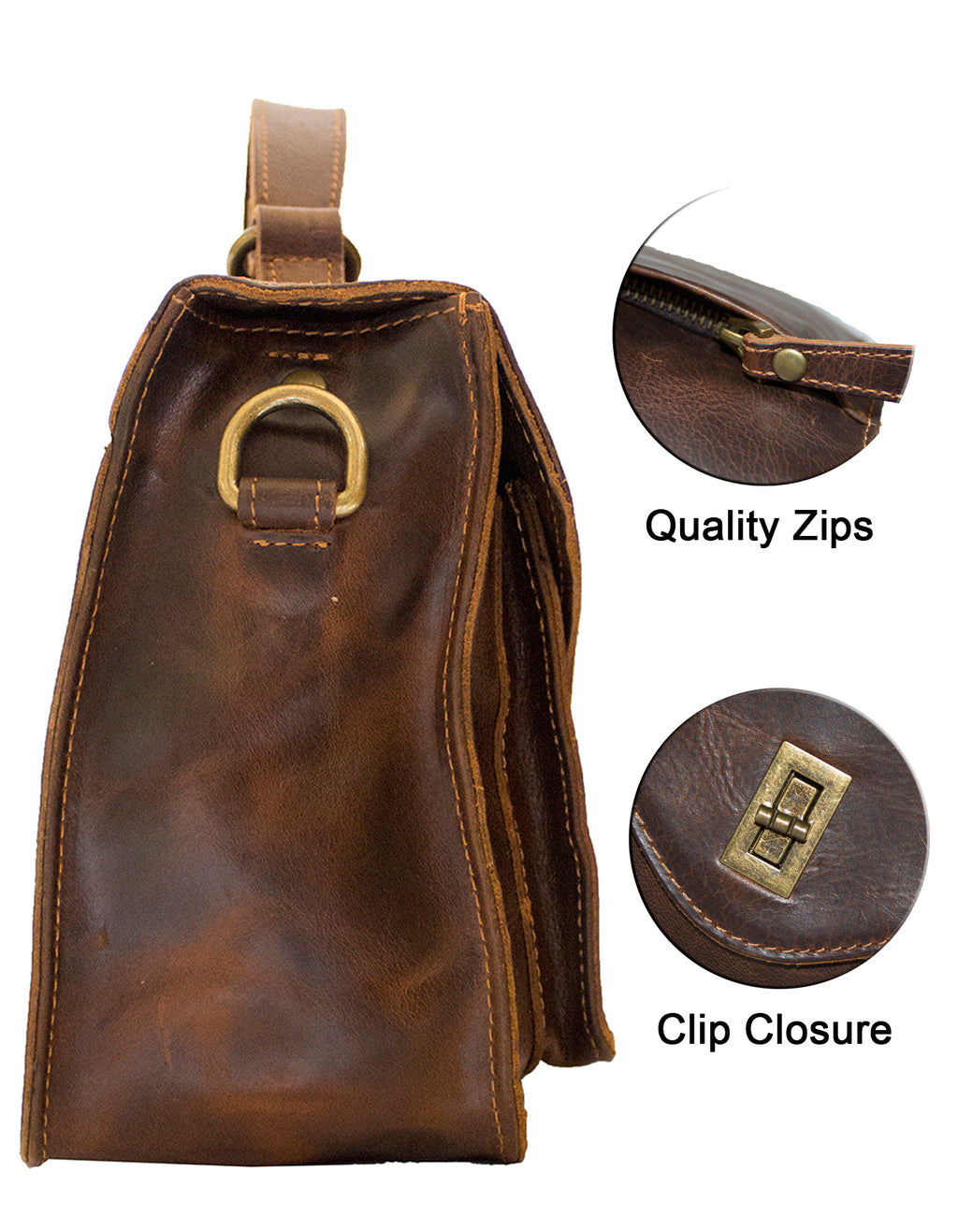 Deluxell GSX-108 Full Grain Genuine Leather Women's Crossbody/ Handbag