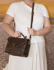 Deluxell GSX-108 Full Grain Genuine Leather Women's Crossbody/ Handbag