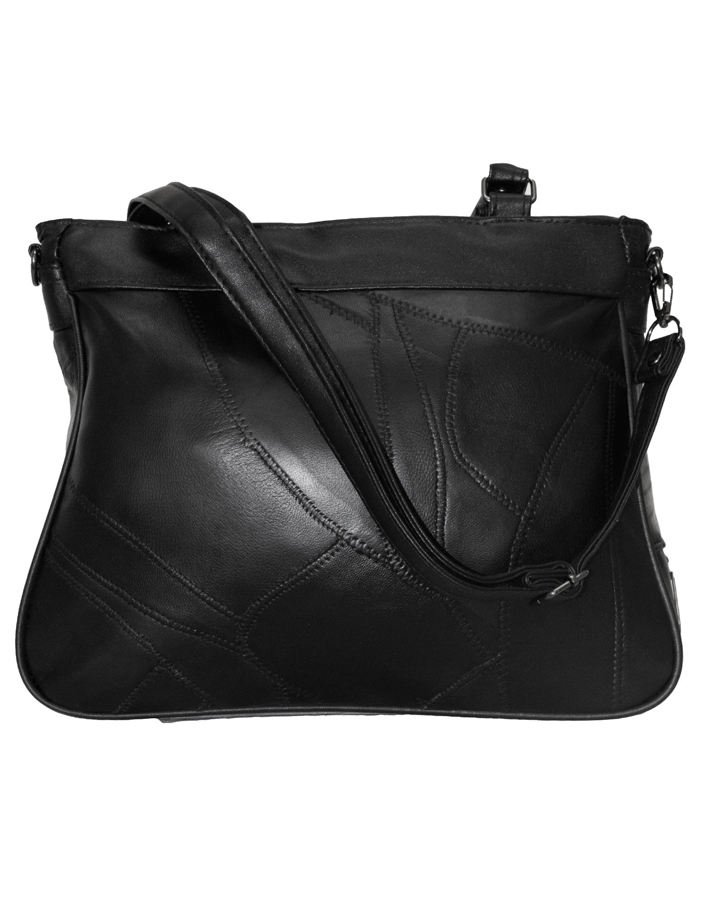 Fino GW-16040 Multi-Compartment Genuine Patch Leather Hand & Shoulder Bag