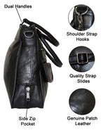 Fino GW-16040 Multi-Compartment Genuine Patch Leather Hand & Shoulder Bag