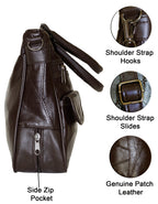 Fino GW-16040 Multi-Compartment Genuine Patch Leather Hand & Shoulder Bag