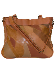 Fino GW-16040 Multi-Compartment Genuine Patch Leather Hand & Shoulder Bag