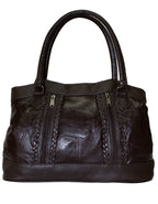 Fino GW-80010 Genuine Patch Leather Edge Plait Design Hand & Shoulder Bag