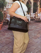 Fino GW-80010 Genuine Patch Leather Edge Plait Design Hand & Shoulder Bag