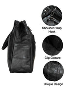 Fino GW-80182 Multi-Compartment Genuine Patch Leather Hand & Shoulder Bag