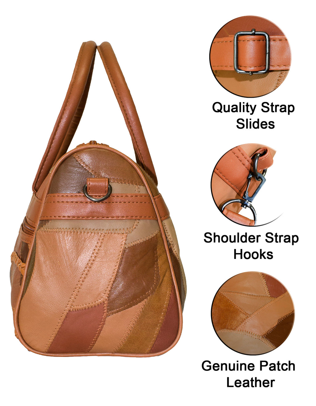 Fino GW-80205 Genuine Patch Leather Crisscross Plait Design Shoulder Bag