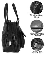 Fino GW-80398 Genuine Patch Leather Multi-Compartment Mama Sling Bag