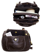 Fino GW-80398 Genuine Patch Leather Multi-Compartment Mama Sling Bag