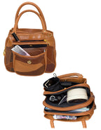 Fino GW-80398 Genuine Patch Leather Multi-Compartment Mama Sling Bag