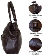 Fino GW-80753 Genuine Patch Leather Multi-Compartment Mama Shoulder Bag