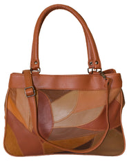Fino GW-80753 Genuine Patch Leather Multi-Compartment Mama Shoulder Bag