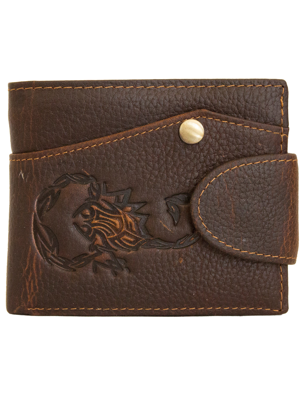 Deluxell GX-062 Genuine Leather Scorpion Embossed Wallet with Box