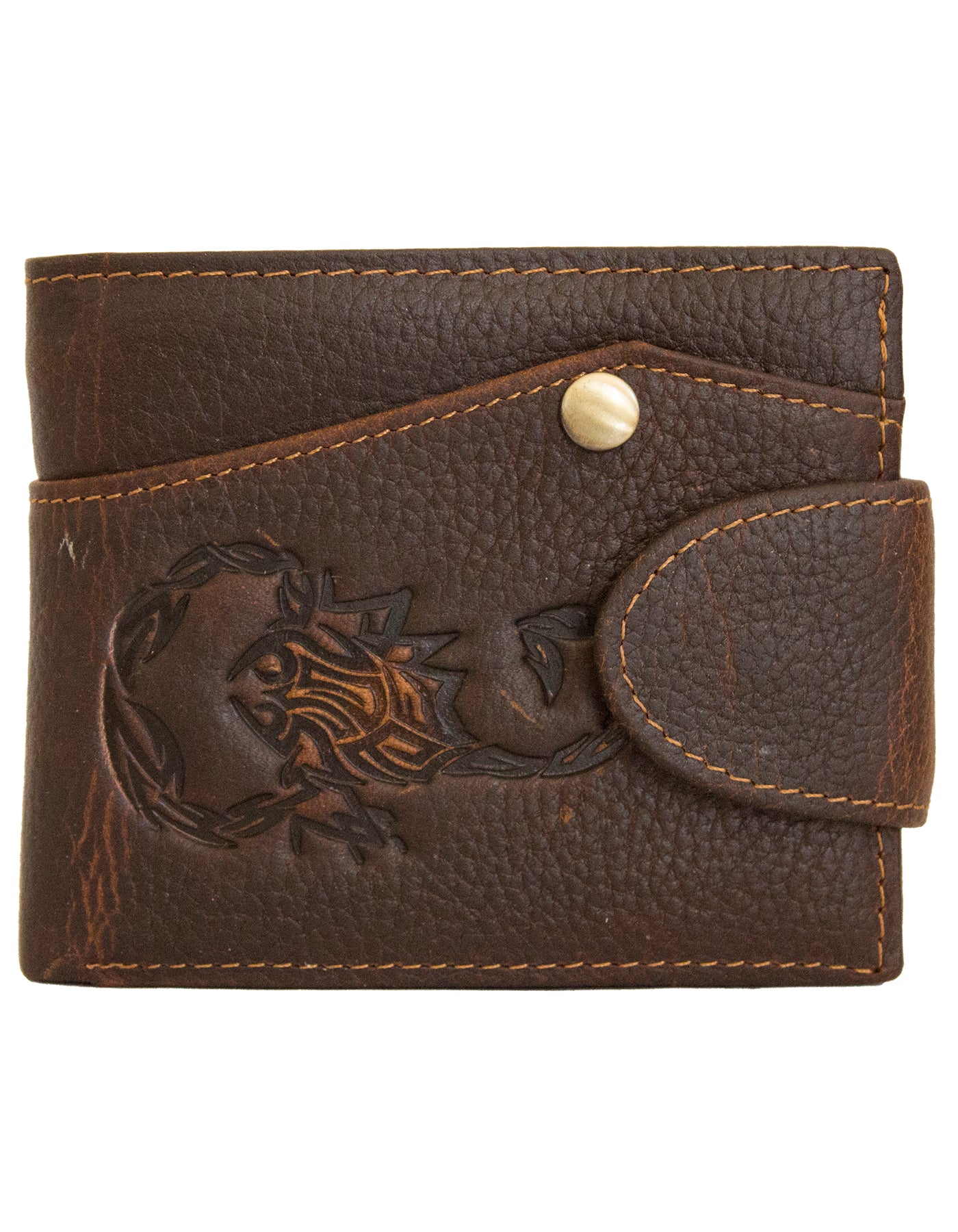 Deluxell GX-062 Genuine Leather Scorpion Embossed Wallet with Box