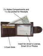 Deluxell GX-062 Genuine Leather Scorpion Embossed Wallet with Box