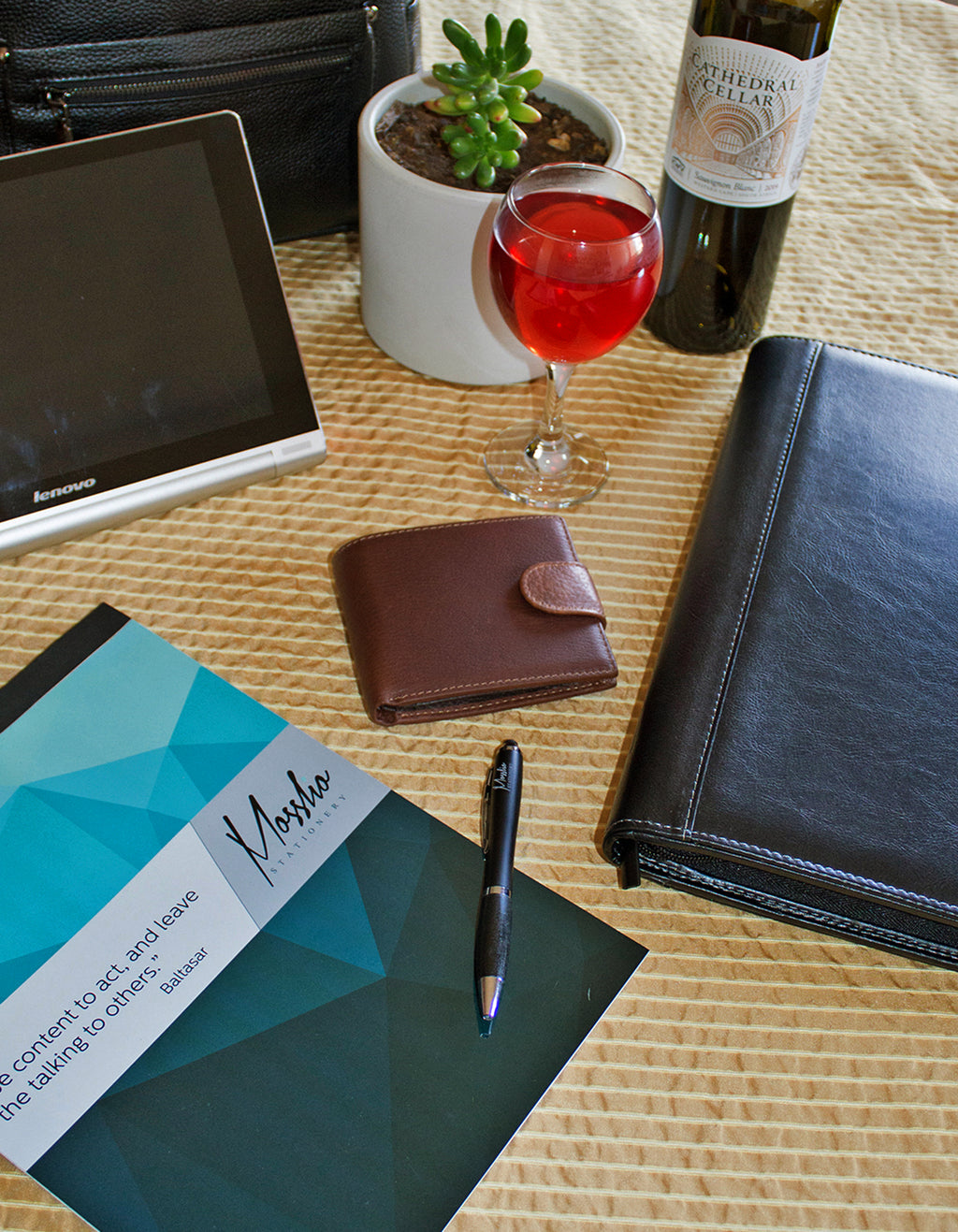 Fino GX-W202 Full Genuine Leather Wallet with Box - Coffee
