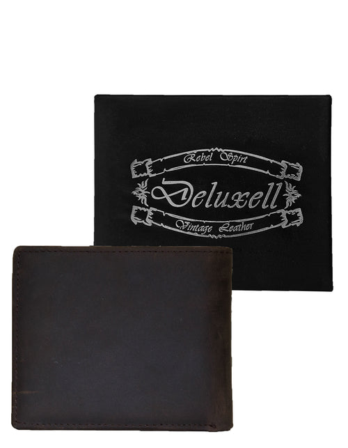 Deluxell GX-W320 Genuine Leather Rhino Embossed Wallet with Box