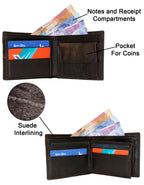 Deluxell GX-W320 Genuine Leather Rhino Embossed Wallet with Box