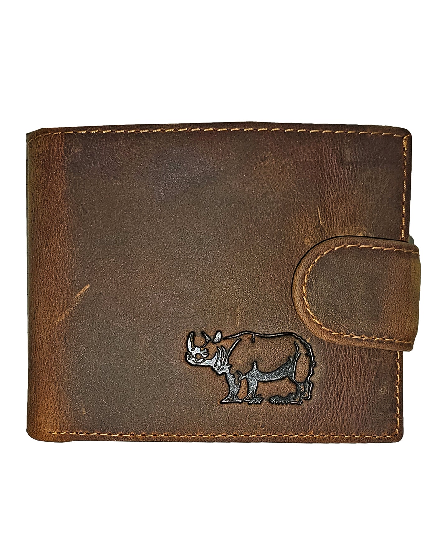 Deluxell GX-W318 Genuine Leather Rhino Embossed Card Wallet with Box