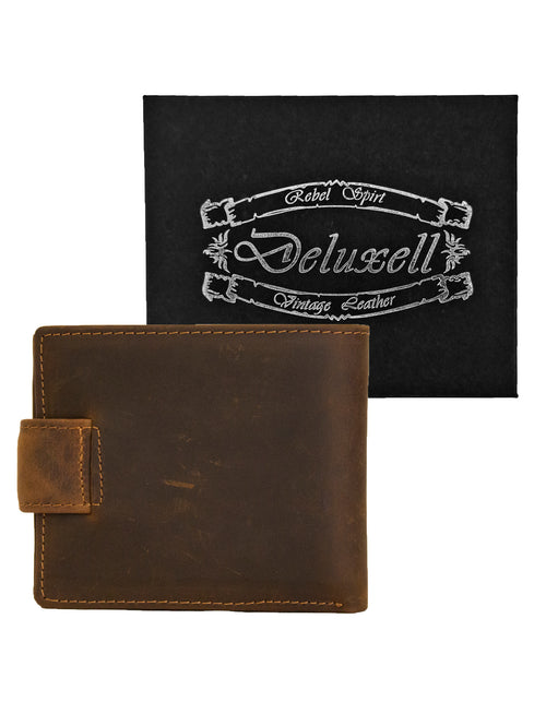 Deluxell GX-W318 Genuine Leather Rhino Embossed Card Wallet with Box