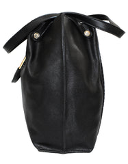 Fino H6957 Faux Leather Tote with an Elegant Structured Design-Black