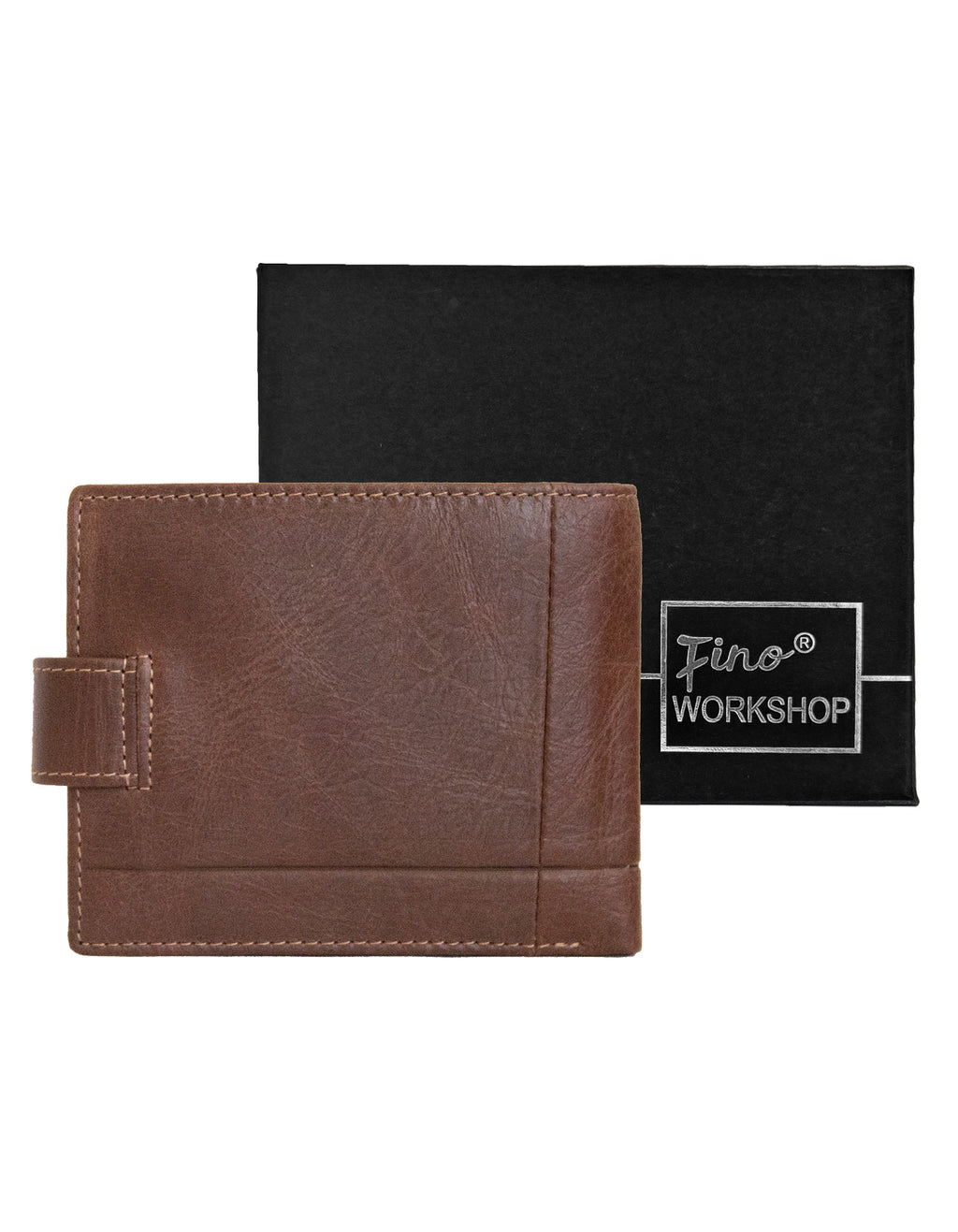 Fino HL-1301 Genuine Leather Card Holder Wallet with SD Card Holder & Box
