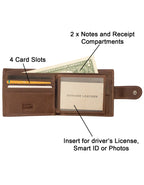Fino HL-1301 Genuine Leather Card Holder Wallet with SD Card Holder & Box