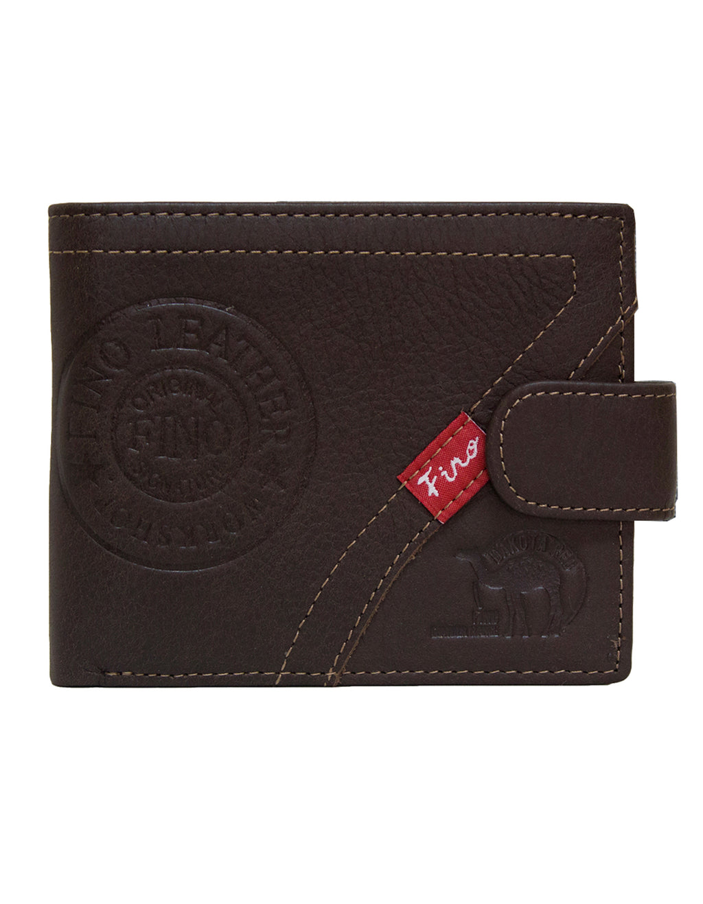 Fino HL-1337 Genuine Leather Dakota Red Card Wallet with SD Card Holder & Box