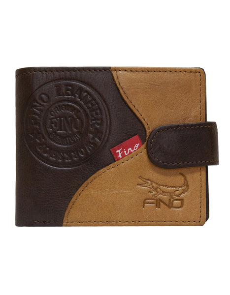 Fino HL-1339/CRO Genuine Leather 2-Tone Wallet with SD Card Holder & Box