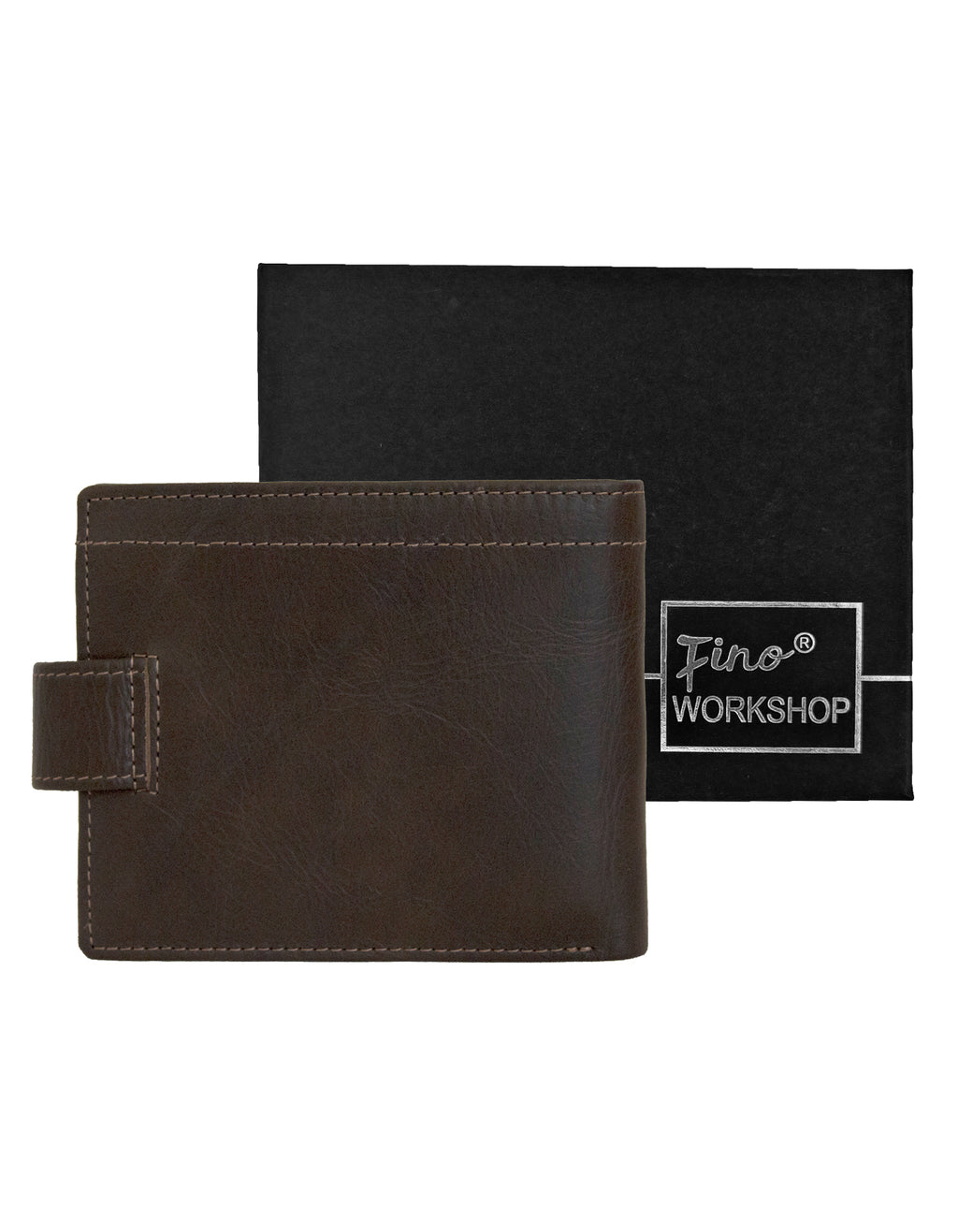 Fino HL-502 Genuine Leather Dakota Card Wallet with SD Card Holder & Box