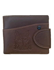 Fino HL-505 Genuine Leather Wolf Wallet with SD Card Holder & Box