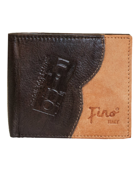 Fino HL-742 Genuine Leather Embossed Card Wallet with SD Card Holder & Box