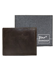 Fino HL-742 Genuine Leather Embossed Card Wallet with SD Card Holder & Box