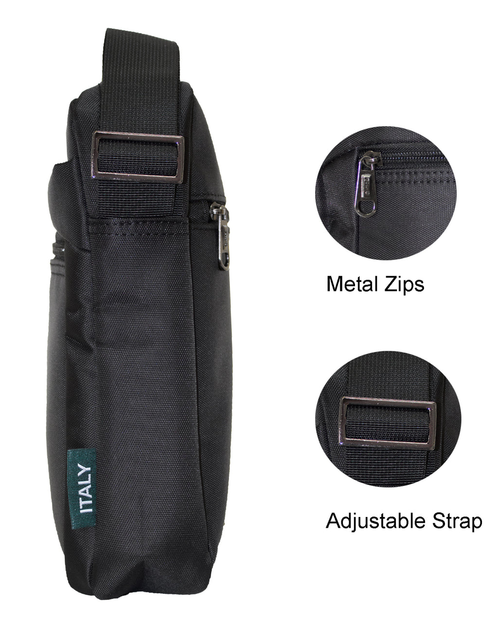 Fino HY-1280 Water-Resistant Unisex Nylon Shoulder/ Crossbody Bag